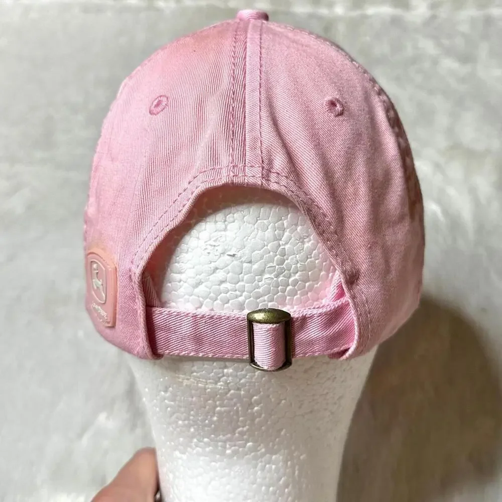 John Deere Pink Baseball Cap Women’s Adjustable Embroidered Hat